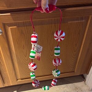 Christmas Peppermint light up necklace new